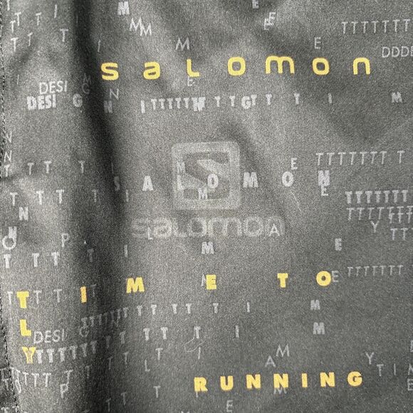 Salomon Light Shell Outdoor Vest Women's Size XL Black Script‎ Time To Lap Run - Picture 9 of 16